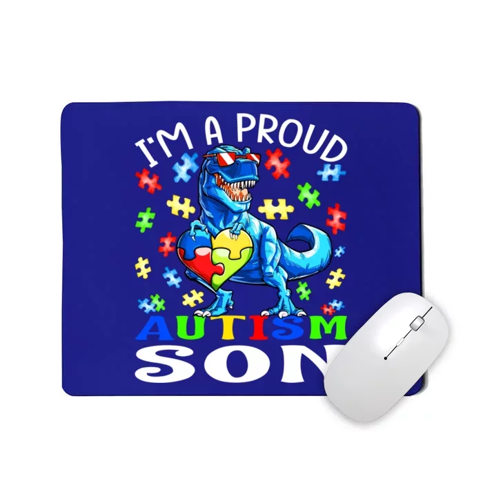 I'm A Proud Autism Son Dinosaur Gift Mousepad