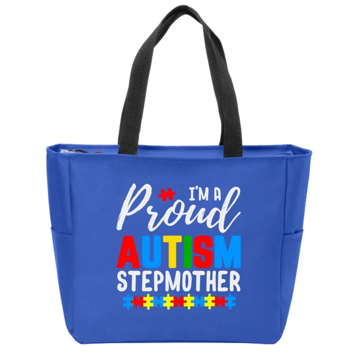 I'm A Proud Autism Stepmother Autism Gift Zip Tote Bag