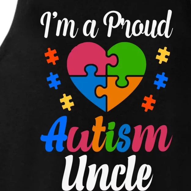 I'm A Proud Autism Uncle Cute Gift Ladies Tri-Blend Wicking Tank