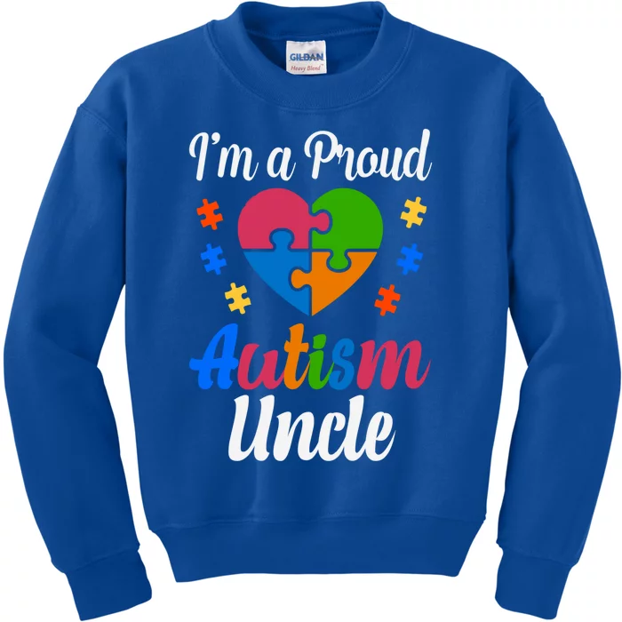 I'm A Proud Autism Uncle Cute Gift Kids Sweatshirt