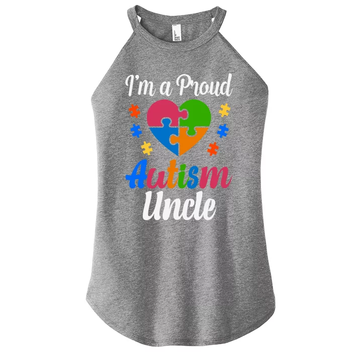 I'm A Proud Autism Uncle Cute Gift Women’s Perfect Tri Rocker Tank