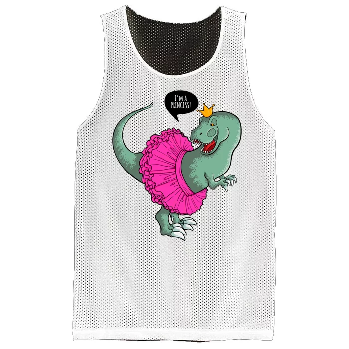 I'm A Princess, Trex In Tutu Mesh Reversible Basketball Jersey Tank