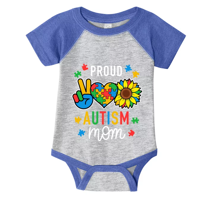 IM A Proud Autism Mom Autism Awareness For Mom Meaningful Gift Infant Baby Jersey Bodysuit