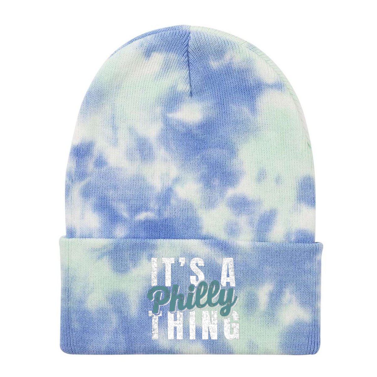 It's A Philly Thing Eagles Football Tie Dye 12in Knit Beanie