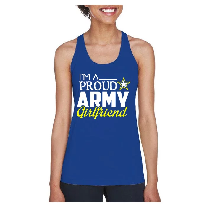 I'm A Proud Army Friend Design Military Friend Gift Women's Racerback Tank