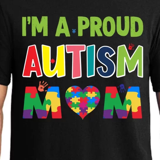 IM A Proud Autism Mom Mother Day Awareness Heart Gift Pajama Set