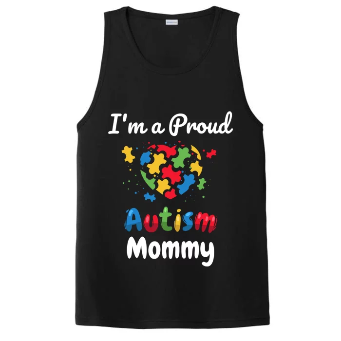 IM A Proud Autism Mommy Mother Mom Heart Gift Performance Tank