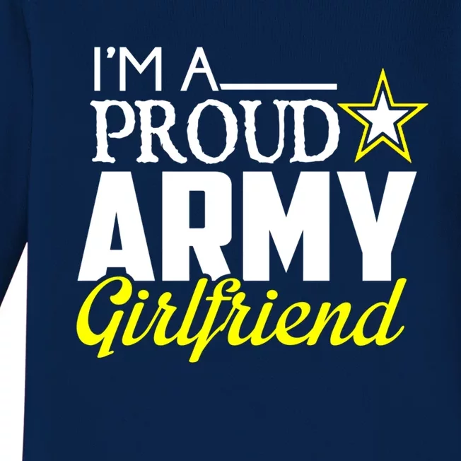 I'm A Proud Army Friend Gift Great Gift Military Friend Baby Long Sleeve Bodysuit