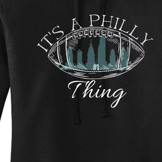 It's A Philly Thing Eagles Football Distressed Retro Women's Pullover Hoodie