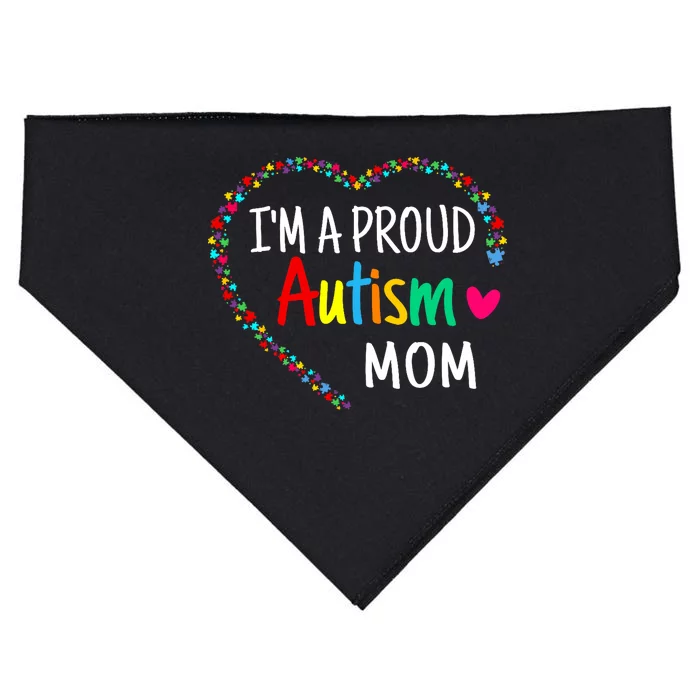 IM A Proud Autism Mom Women Autism Awareness USA-Made Doggie Bandana