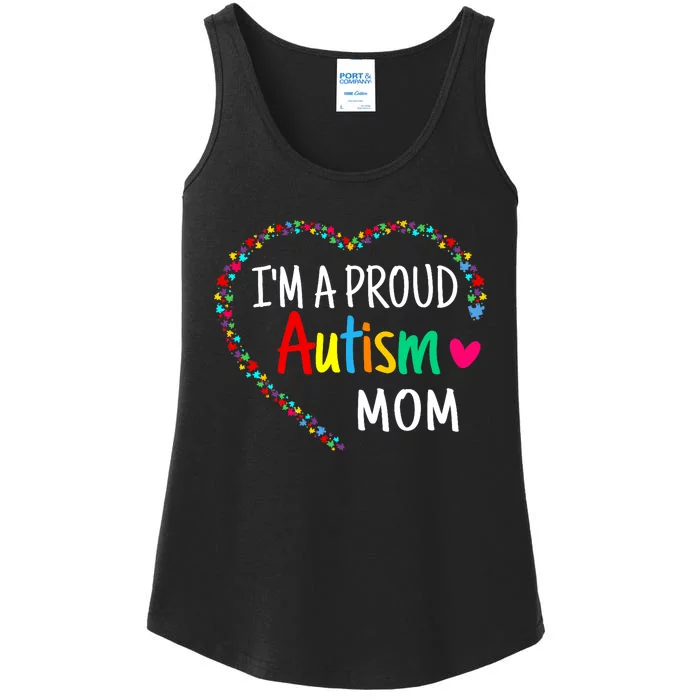 IM A Proud Autism Mom Women Autism Awareness Ladies Essential Tank