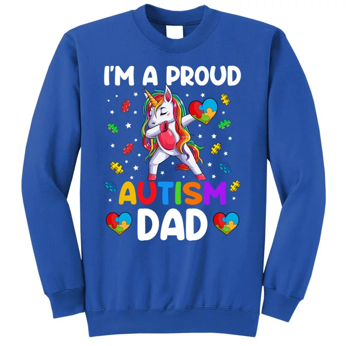 IM A Proud Dad Autism Awareness Dabbing Unicorn Gift Sweatshirt