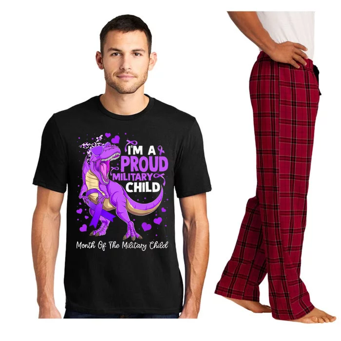 I'm a Proud Military Child Dinosaur Month Of The Military Pajama Set