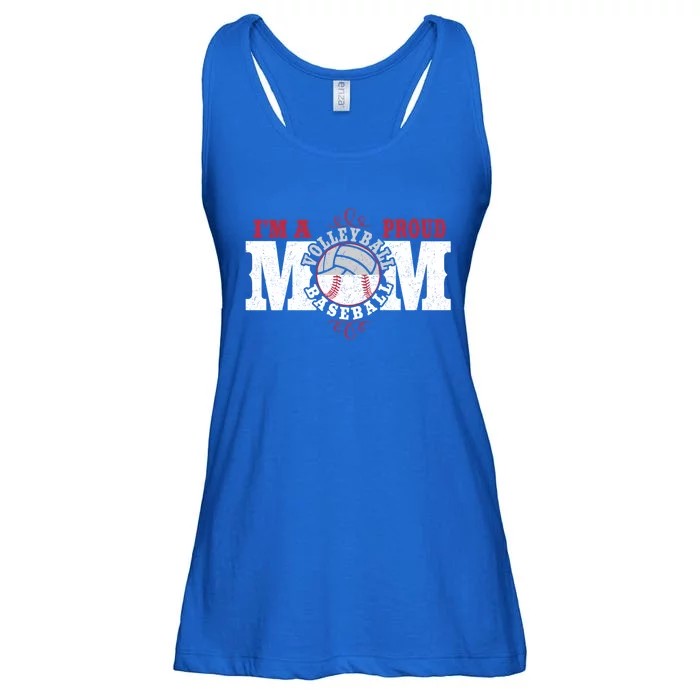 I'm A Proud Volleyball Baseball Mom Funny Gift Ladies Essential Flowy Tank