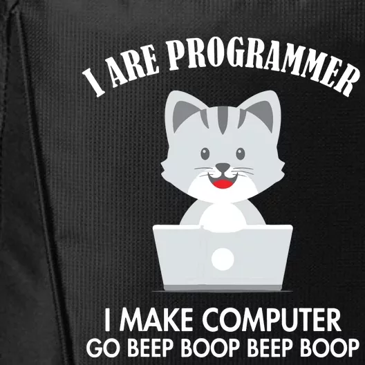 I Are Programmer Cat Engineer Full Stack Software Developer City Backpack