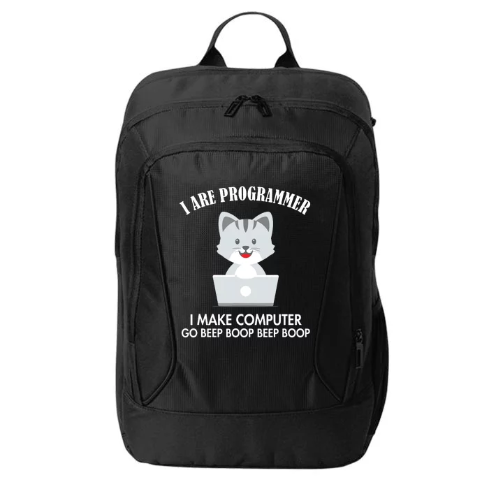 I Are Programmer Cat Engineer Full Stack Software Developer City Backpack