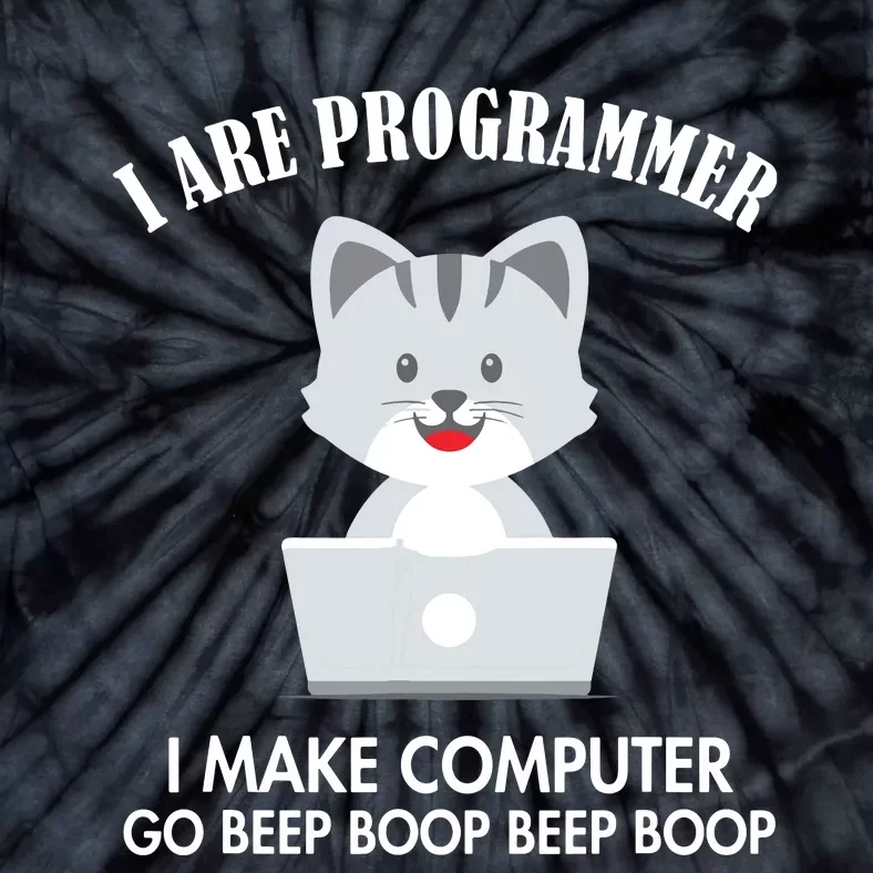 I Are Programmer Cat Engineer Full Stack Software Developer Tie-Dye T-Shirt