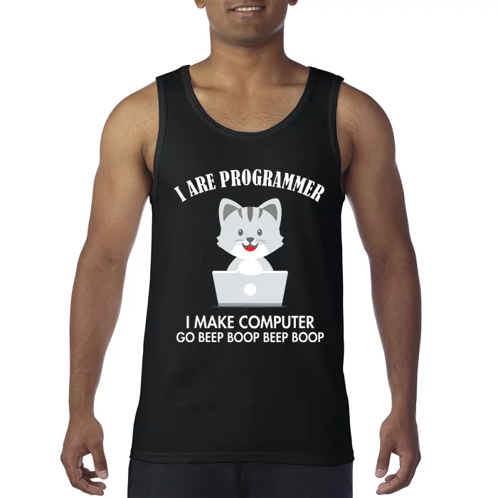 I Are Programmer Cat Engineer Full Stack Software Developer Tank Top