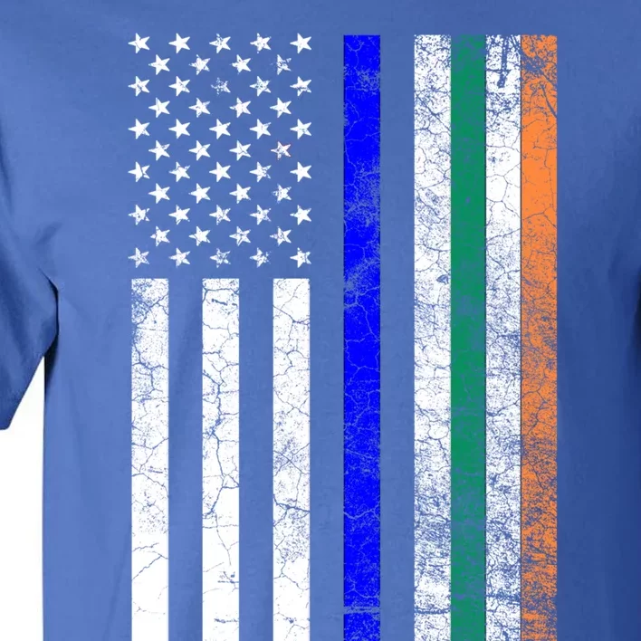 Irish American Police Cop Flag St Patrick's Day Gift Tall T-Shirt