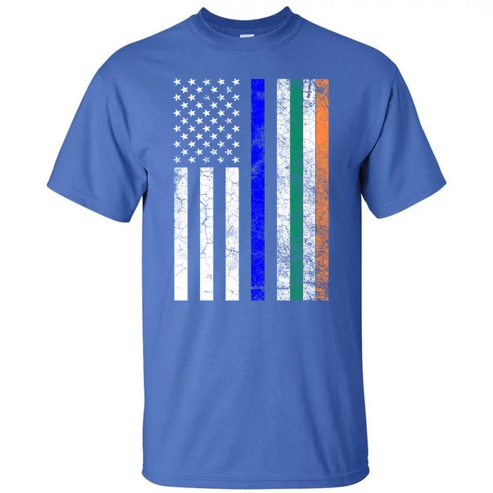 Irish American Police Cop Flag St Patrick's Day Gift Tall T-Shirt