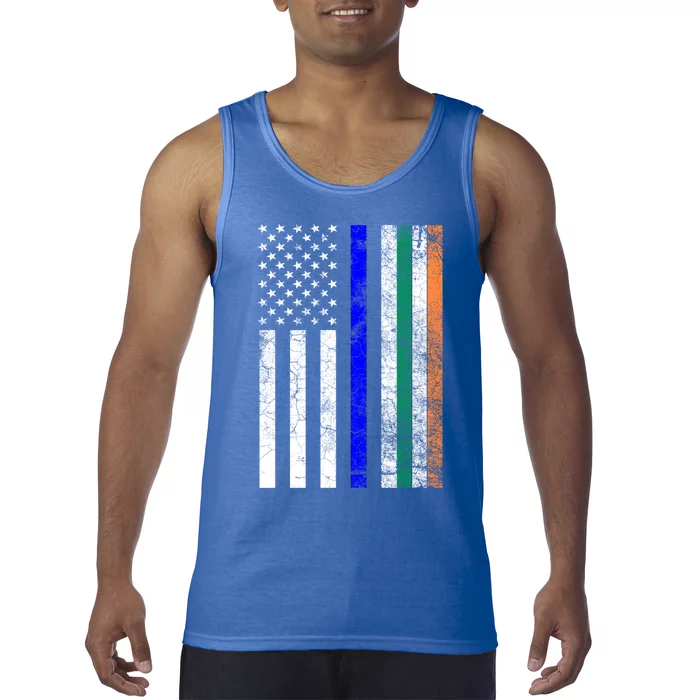 Irish American Police Cop Flag St Patrick's Day Gift Tank Top