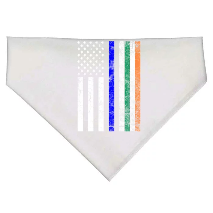 Irish American Police Cop Flag St Patrick's Day Gift USA-Made Doggie Bandana