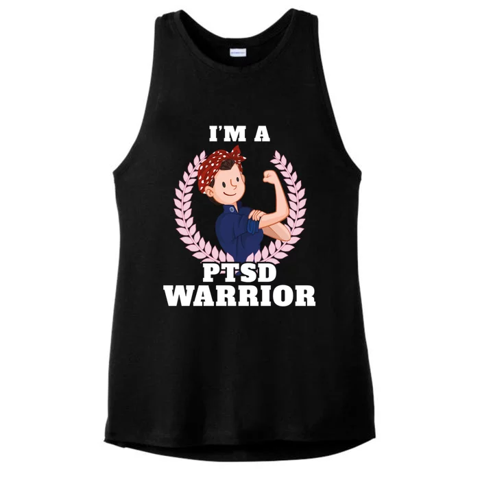 I'm A Ptsd Warrior Posttraumatic Stress Disorder Awareness Gift Ladies Tri-Blend Wicking Tank