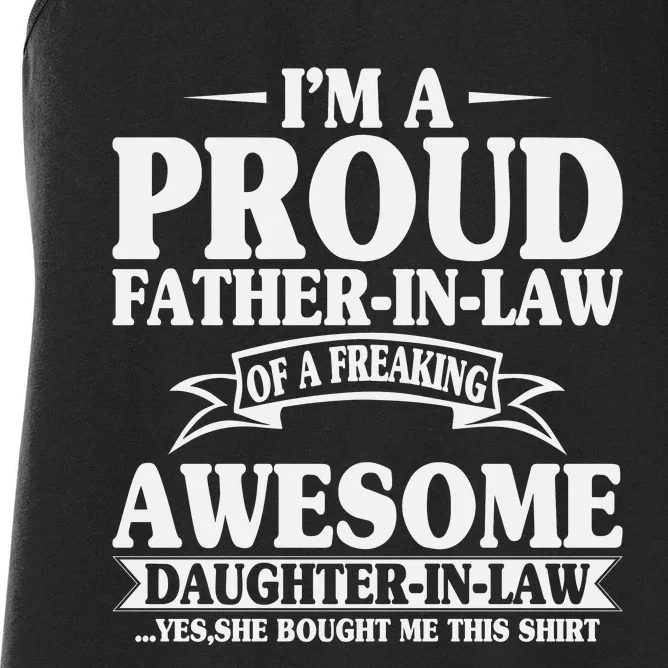 I’m A Proud Father In Law Of A Freaking Awesome Women's Racerback Tank