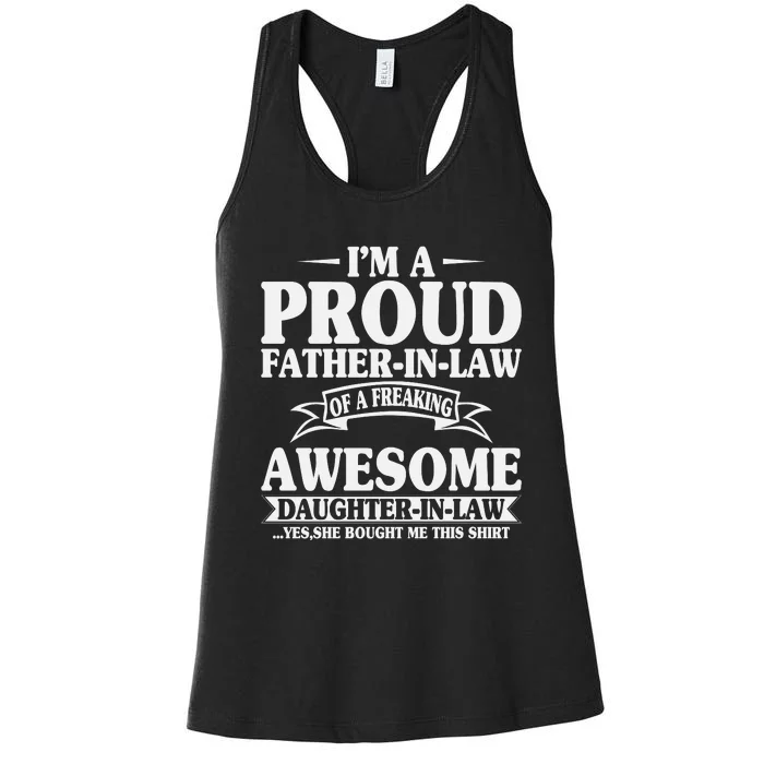 I’m A Proud Father In Law Of A Freaking Awesome Women's Racerback Tank