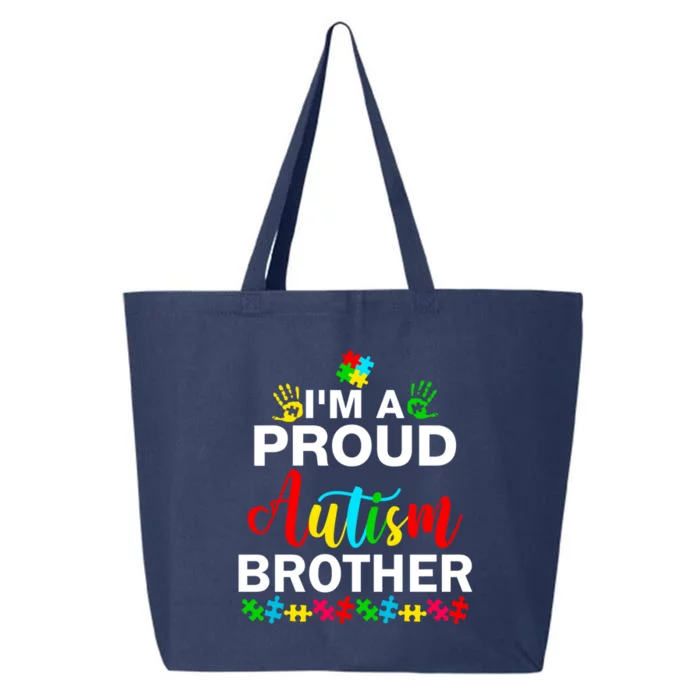 I'm A Proud Autism Brother Autism Awareness Costume Funny Gift 25L Jumbo Tote