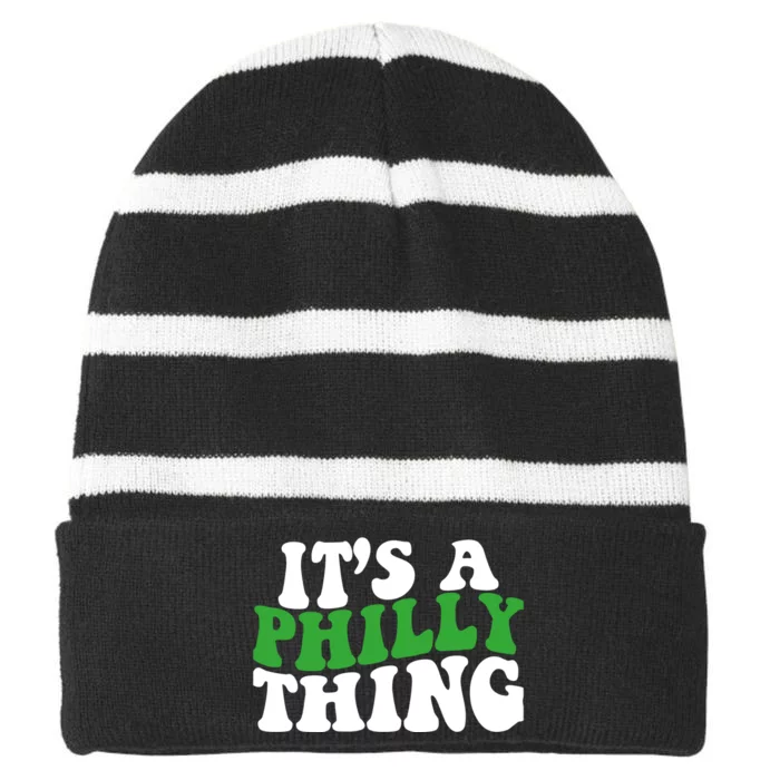 It's A Philly Thing Its A Philly Thing Philadelphia Football Striped Beanie with Solid Band