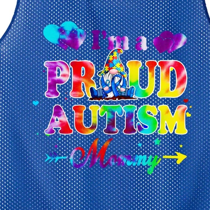 I'm A Proud Autism Mommy Tie Dye Gnome Meaningful Gift Mesh Reversible Basketball Jersey Tank