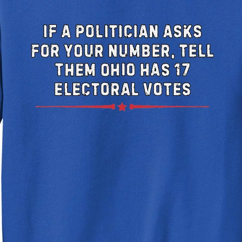 If A Politician Asks Tell Them Ohio Has 17 Electoral Votes Tall Sweatshirt