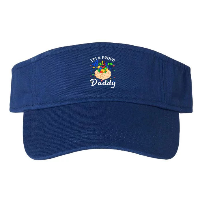 I'm A Proud Autism Daddy Autism Awareness Autistic Cute Gift Valucap Bio-Washed Visor