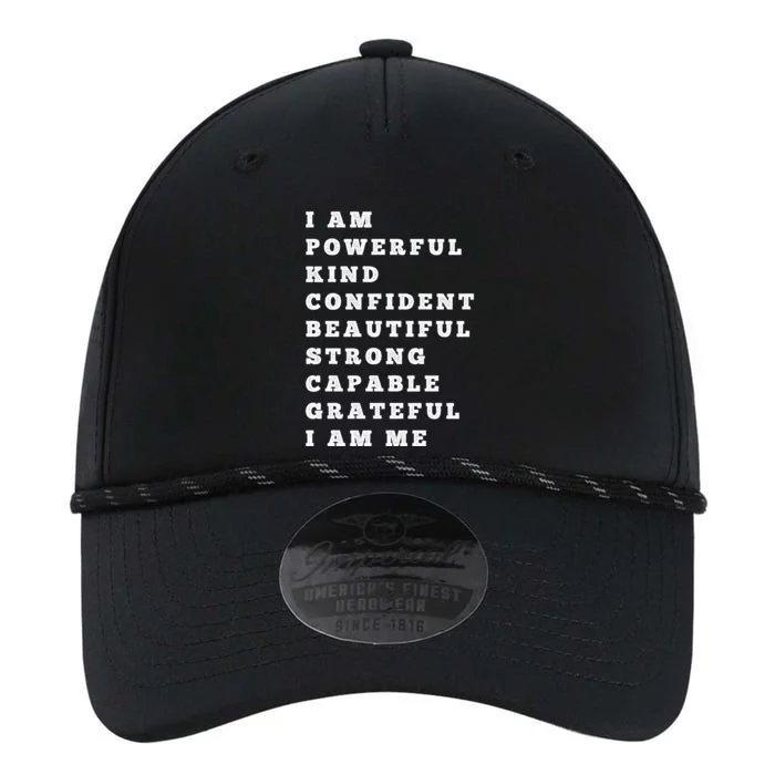 I Am Powerful Kind Confident Beautiful Strong Capable Quote Gift Performance The Dyno Cap