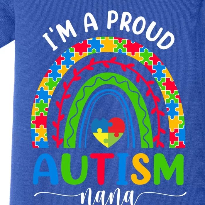 Im A Proud Autism Nana Love Heart Autism Awareness Puzzle Cute Gift Baby Bodysuit