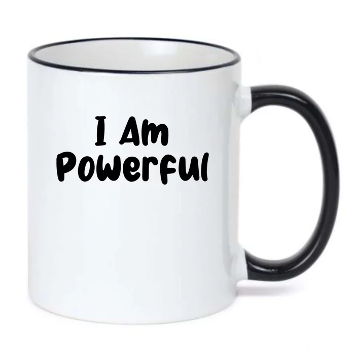 I Am Powerful Gift Black Color Changing Mug