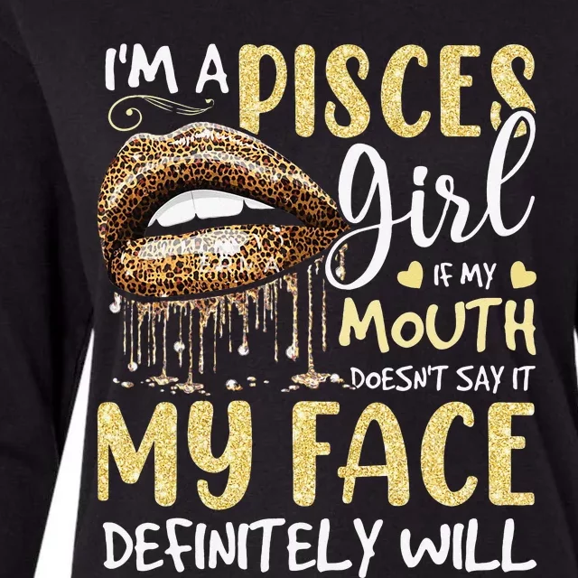 I'm A Pisces Leopard Printed Birthday Womens Cotton Relaxed Long Sleeve T-Shirt