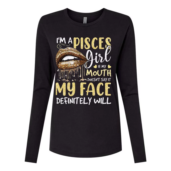 I'm A Pisces Leopard Printed Birthday Womens Cotton Relaxed Long Sleeve T-Shirt