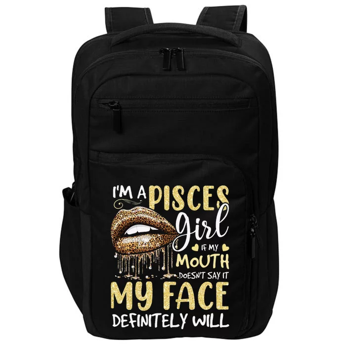 I'm A Pisces Leopard Printed Birthday Impact Tech Backpack