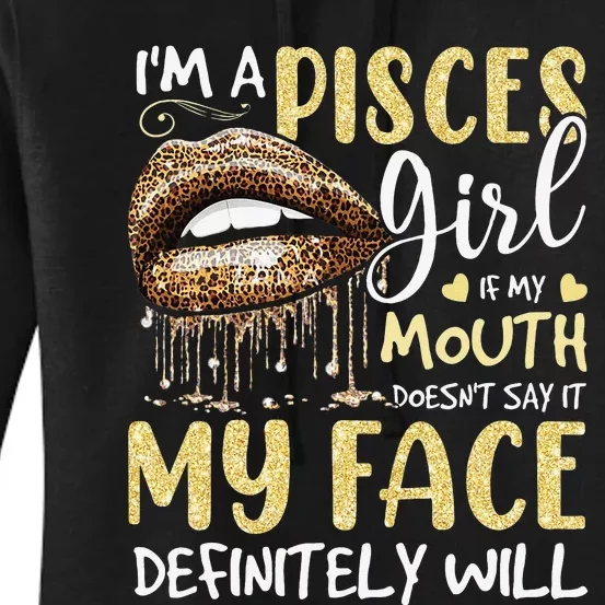 I'm A Pisces Leopard Printed Birthday Women's Pullover Hoodie