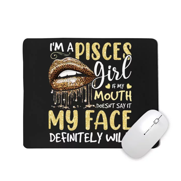 I'm A Pisces Leopard Printed Birthday Mousepad