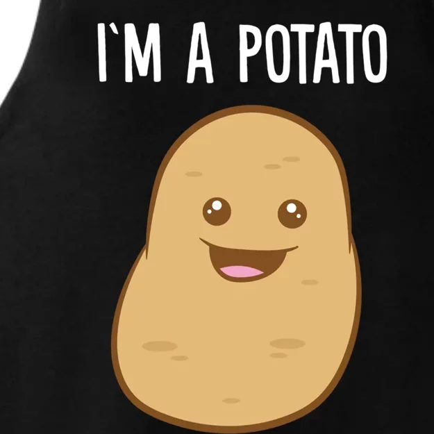 Im A Potato Gift Ladies Tri-Blend Wicking Tank