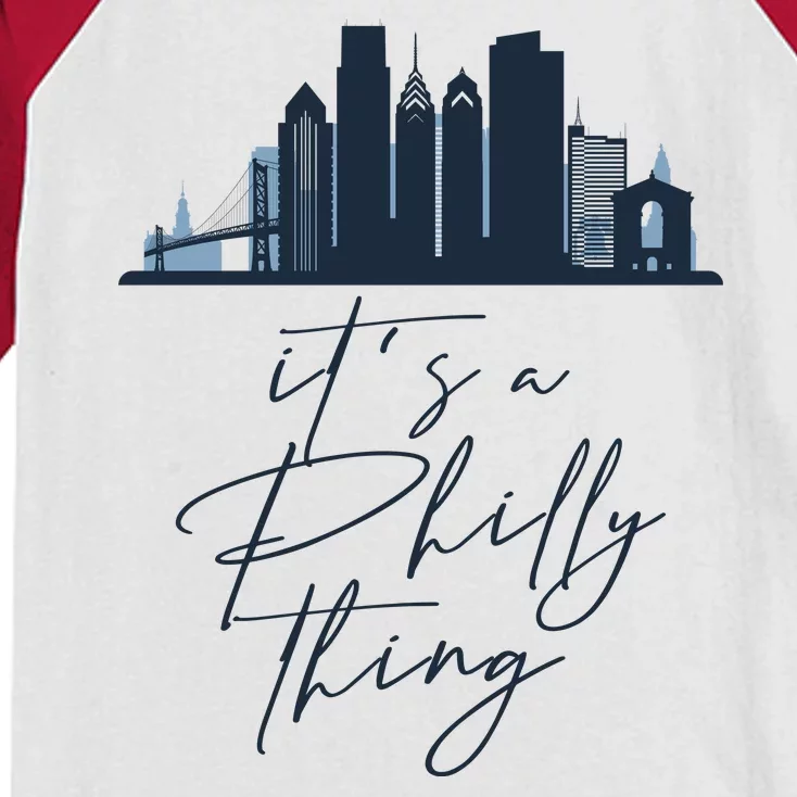 Its A Philly Thing Philadelphia City Kids Colorblock Raglan Jersey