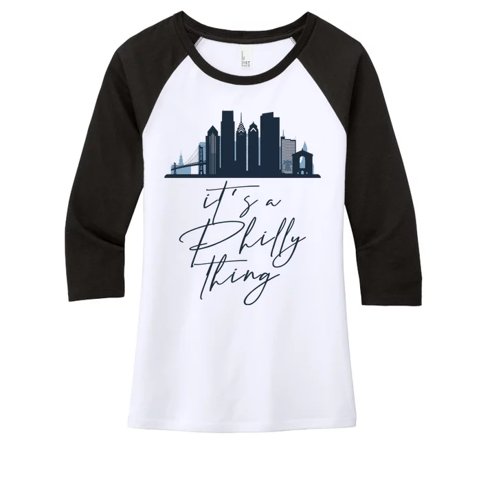 Its A Philly Thing Philadelphia City Women's Tri-Blend 3/4-Sleeve Raglan Shirt