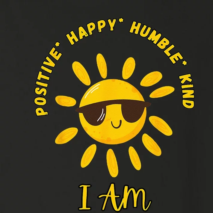 I AM Positive Energy Design With Sunshine Wearing Sunglasses Toddler Long Sleeve Shirt