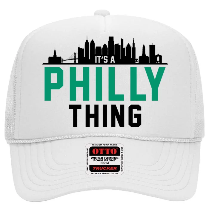 It's A Philly Thing City Skyline Pride High Crown Mesh Trucker Hat