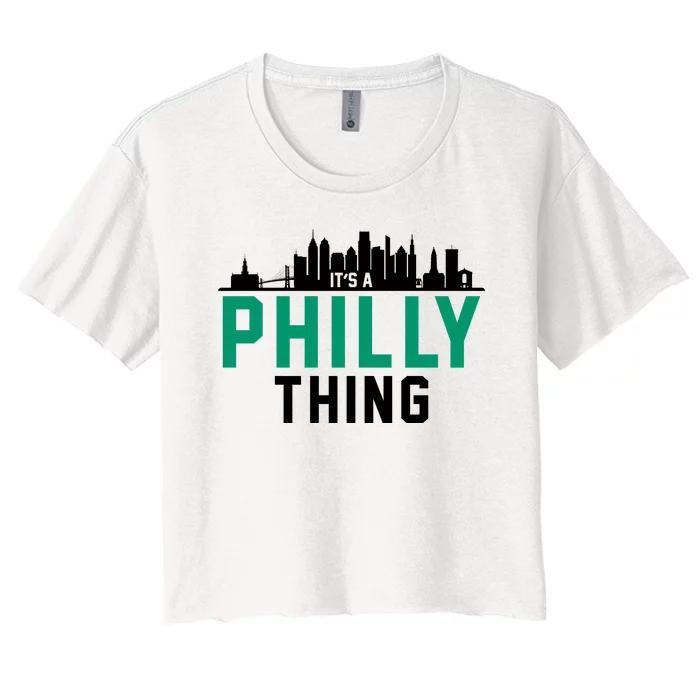 It's A Philly Thing City Skyline Pride Women's Crop Top Tee