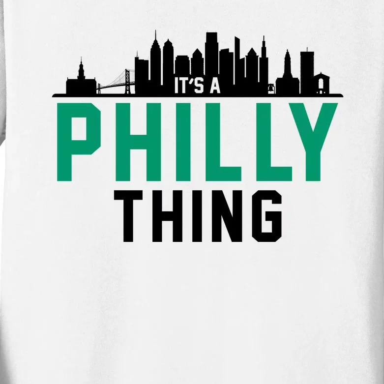 It's A Philly Thing City Skyline Pride Kids Long Sleeve Shirt