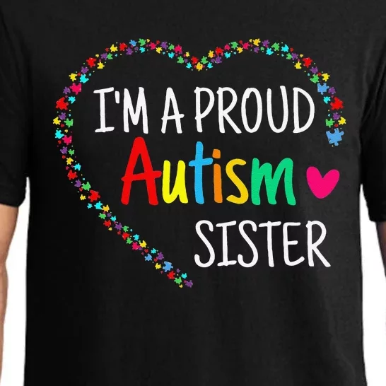 I'm A Proud Autism Sister Women Gifts Autism Awareness Pajama Set